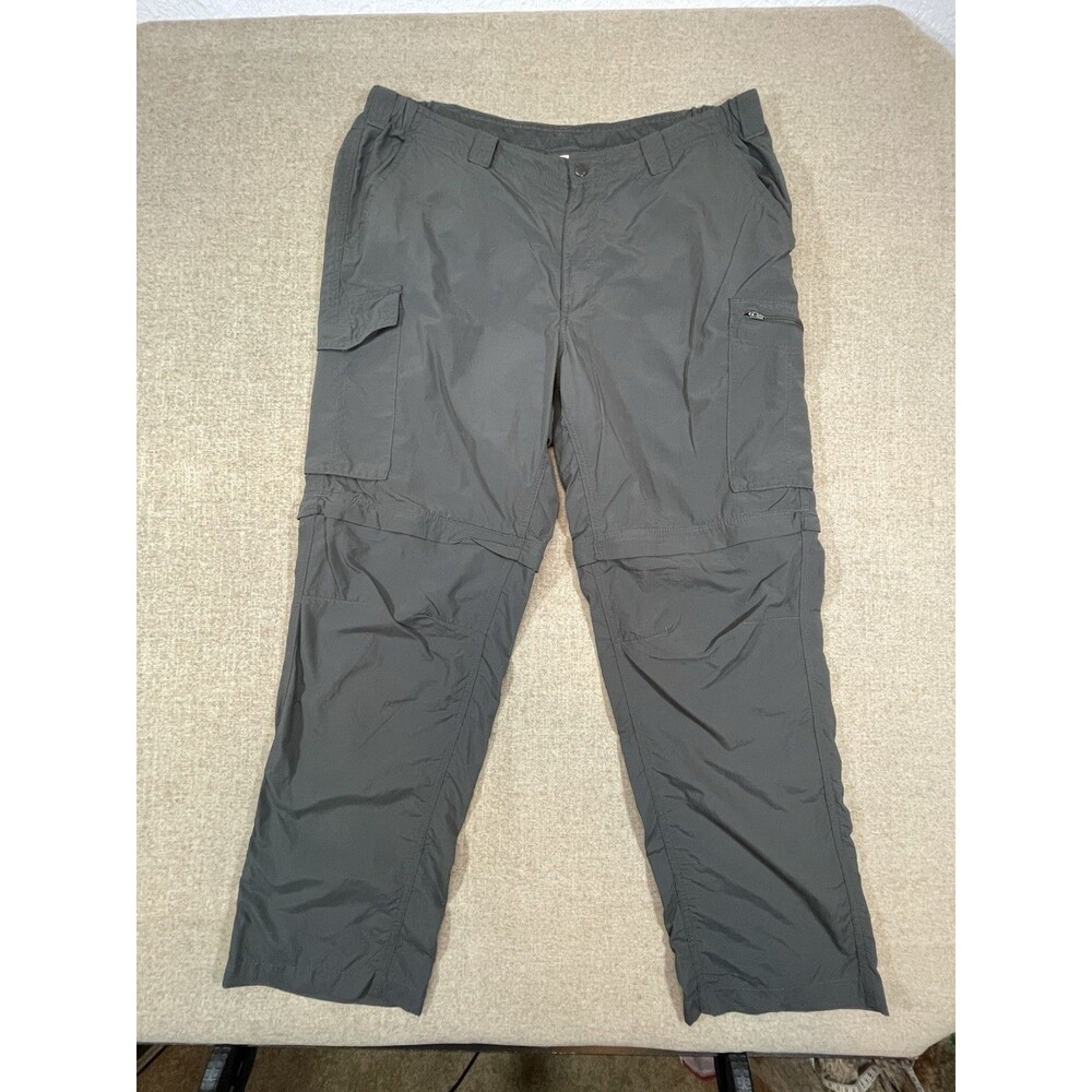 Columbia Omni-Shade Convertible Hiking Zip-Off Cargo Pants Men’s 42x32 Gray - Picture 3 of 12